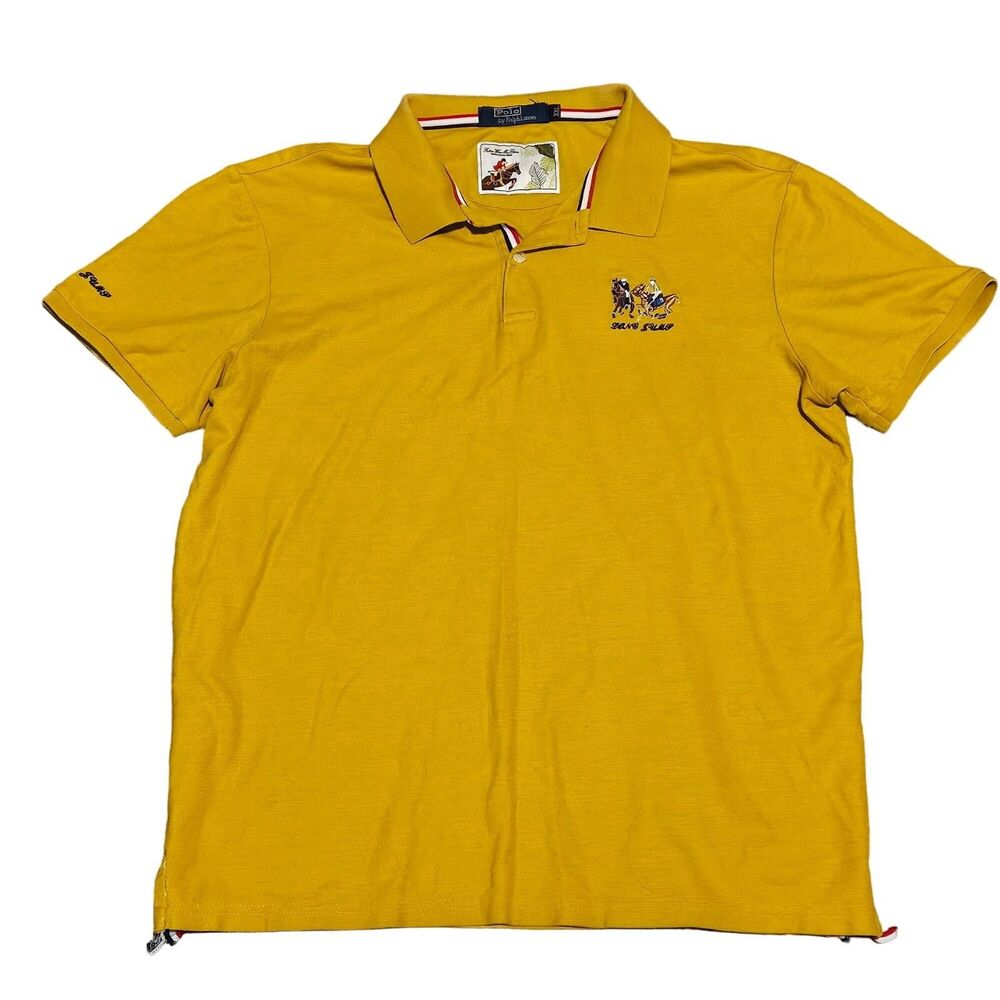 Polo by Ralph Lauren Vintage Youth Short Sleeve Polo Shirt Mustard Size 2XL XXL